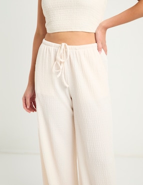 Pantalón relaxed Coffee Bean amplio para mujer