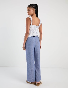 Pantalón pijamero Coffee Bean relajado para mujer