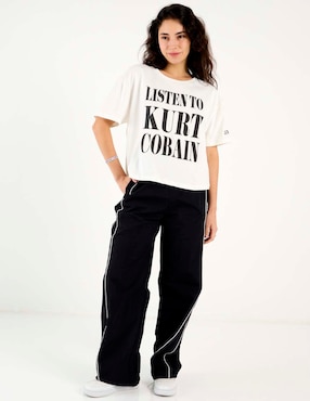 Pants regular Coffee Bean con elástico para mujer