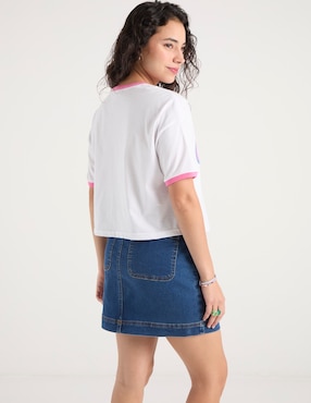 Playera manga corta Lizzie McGuire cuello redondo para mujer