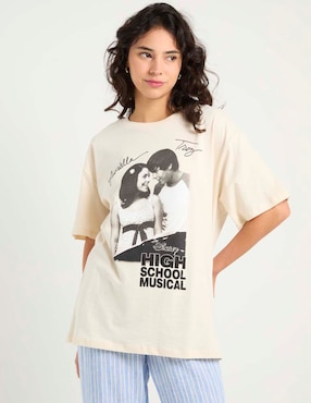 Playera manga corta High School Musical cuello redondo para mujer