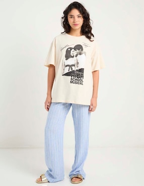 Playera manga corta High School Musical cuello redondo para mujer