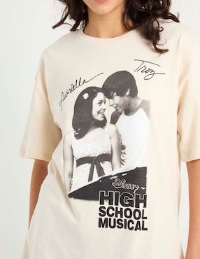 Playera manga corta High School Musical cuello redondo para mujer