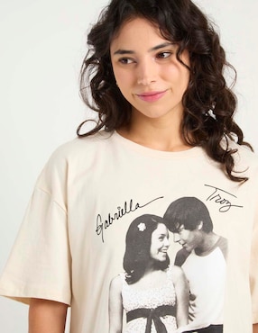 Playera manga corta High School Musical cuello redondo para mujer