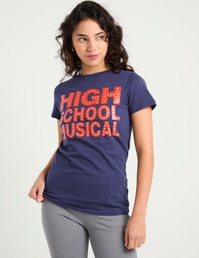 Playera manga corta High School Musical cuello redondo para mujer