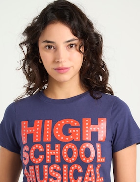 Playera manga corta High School Musical cuello redondo para mujer