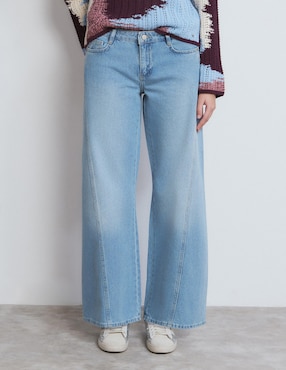Jeans coulotte wide leg Brownie para mujer