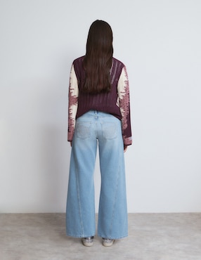Jeans coulotte wide leg Brownie para mujer