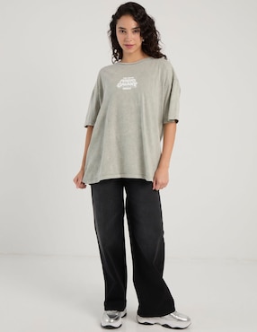 Playera manga corta Super Mario Galaxy Movie cuello redondo para mujer