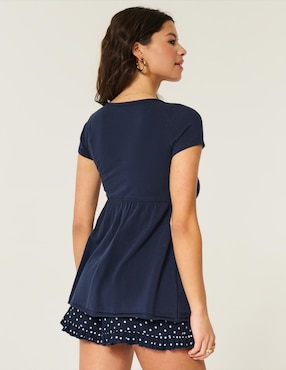 Playera manga corta Hollister para mujer