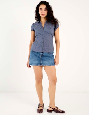 Blusa Hollister manga corta para mujer