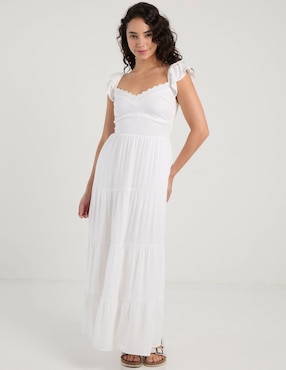 Vestido largo casual Hollister para mujer