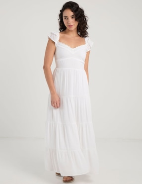 Vestido largo casual Hollister para mujer