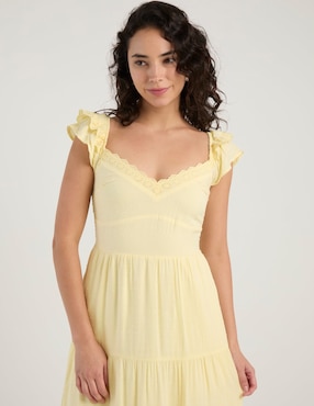 Vestido largo casual Hollister para mujer