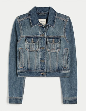 Chamarra denim Hollister para mujer