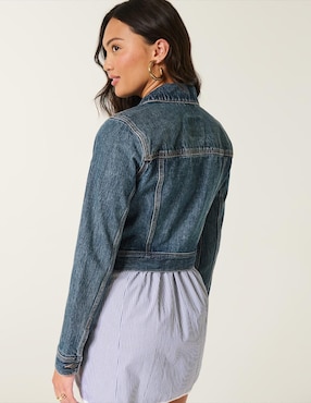 Chamarra denim Hollister para mujer