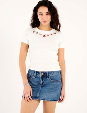 Falda mini Hollister a la cintura
