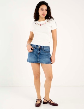 Falda mini Hollister a la cintura