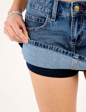 Falda mini Hollister a la cintura