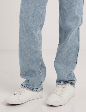 Jeans straight cintura media Hollister para mujer