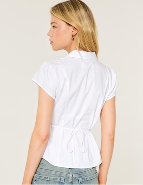 Blusa camisera Hollister manga corta para mujer