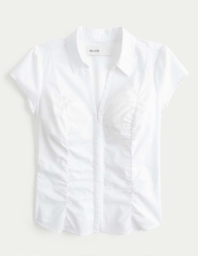 Blusa camisera Hollister manga corta para mujer
