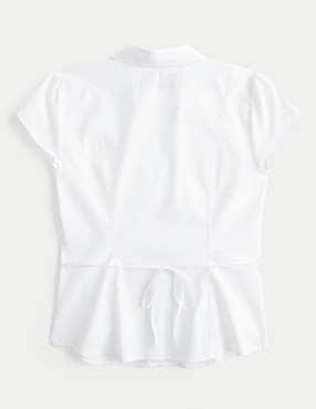 Blusa camisera Hollister manga corta para mujer