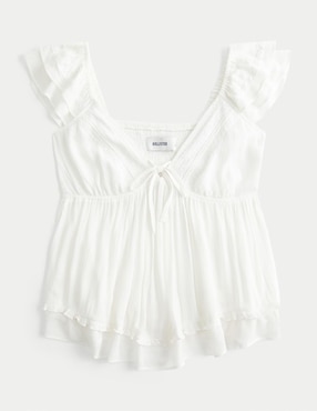 Blusa Hollister manga corta para mujer