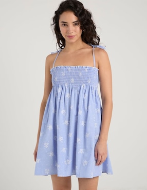 Vestido corto casual Coffee Bean para mujer