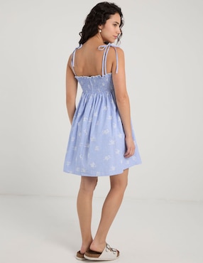 Vestido corto casual Coffee Bean para mujer