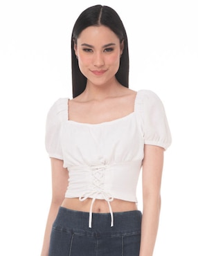 Blusa Sarah Bustani manga corta para mujer