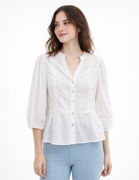 Blusa Biography manga 3/4 para mujer