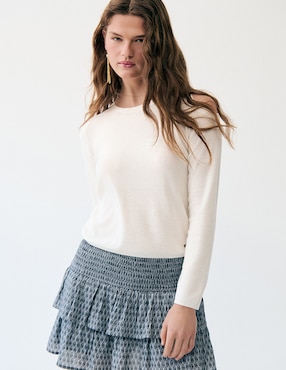 Suéter Brownie cuello redondo para mujer