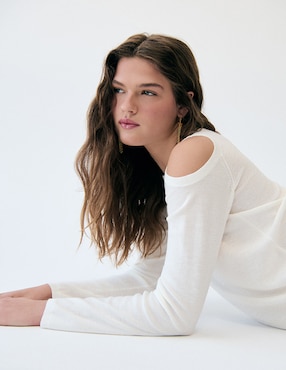 Suéter Brownie cuello redondo para mujer