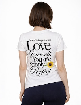 Playera manga corta Biography cuello redondo para mujer