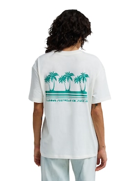 Playera manga corta Billabong My Beach Club cuello redondo para mujer