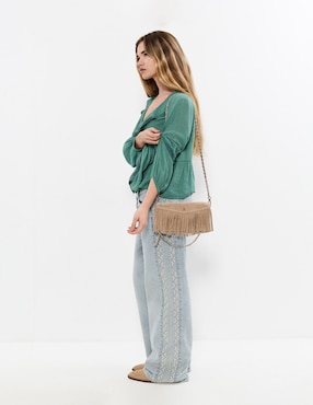 Bolsa crossbody Brownie de cuero para mujer