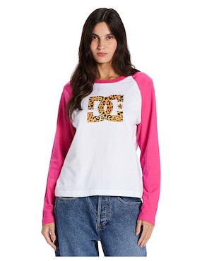 Playera Manga Larga DC Shoes Cuello Redondo Para Mujer