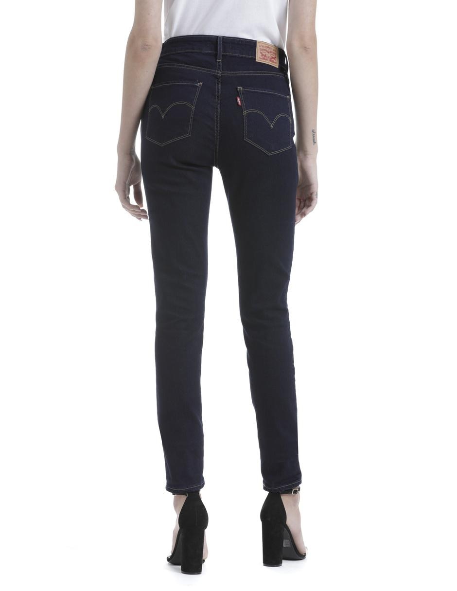 Jeans skinny Levi's 720 lavado obscuro corte cintura alta para mujer