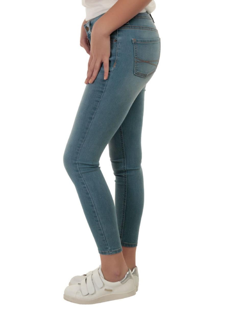 Jeans skinny corte cadera para mujer 2