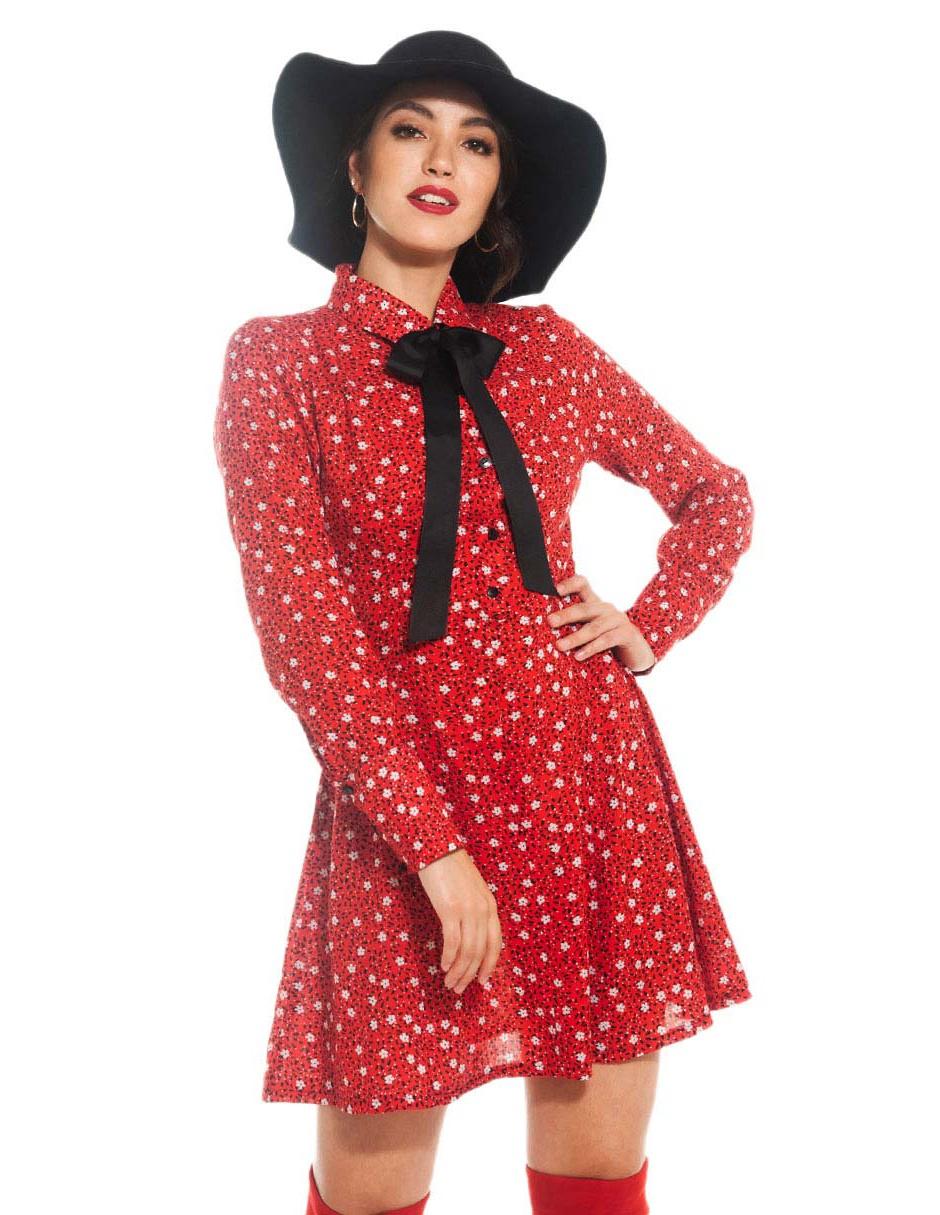 Vestido floral Sarah Bustani rojo en Liverpool