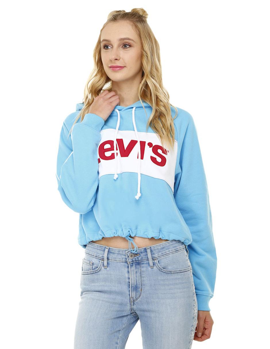 Sudadera Levi's Graphic Zip Azul Mujer