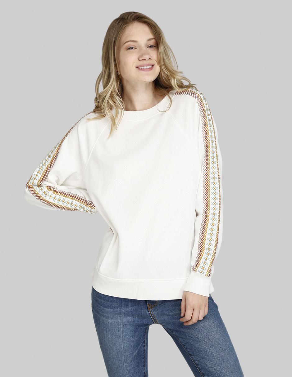 sudadera blanca sin capucha