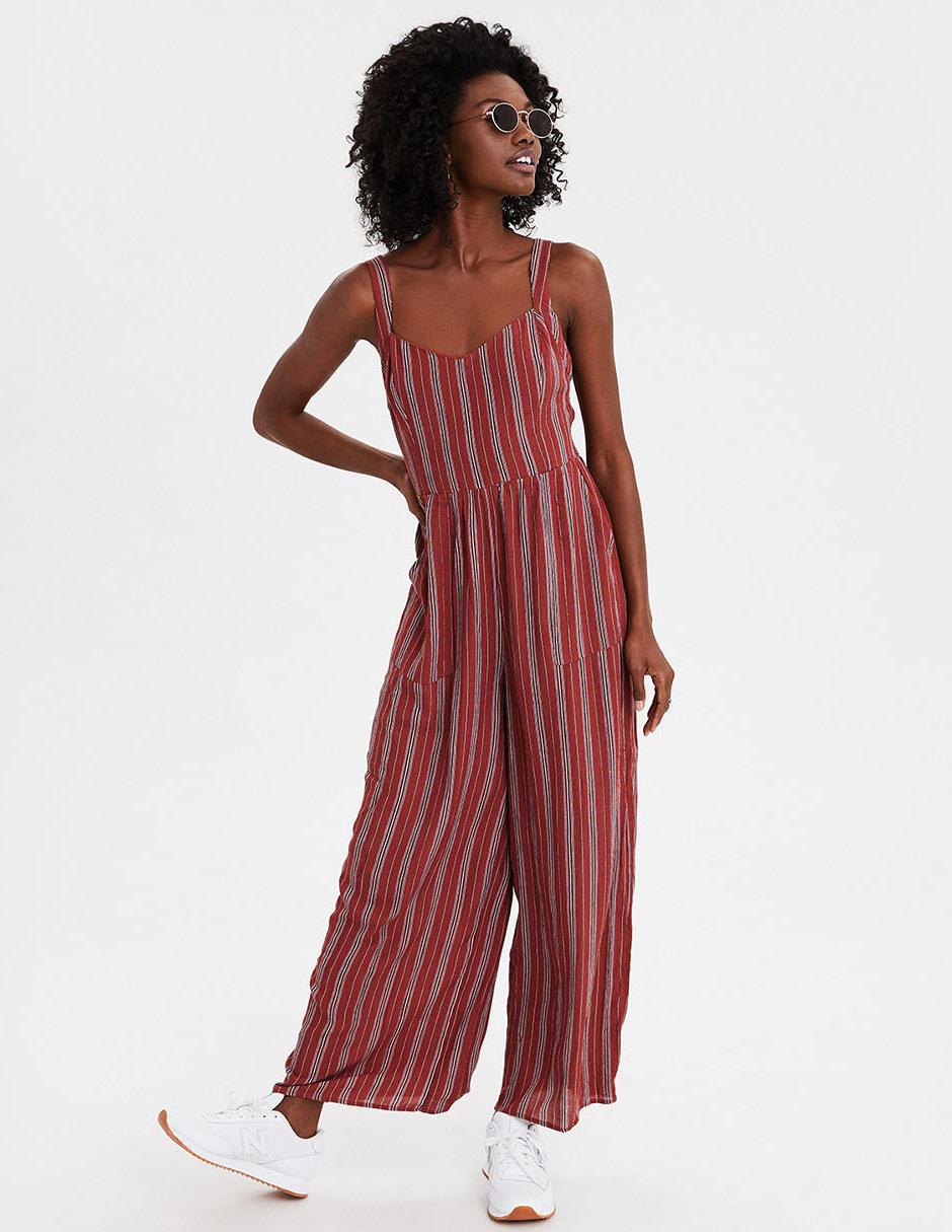 american eagle red jumpsuit