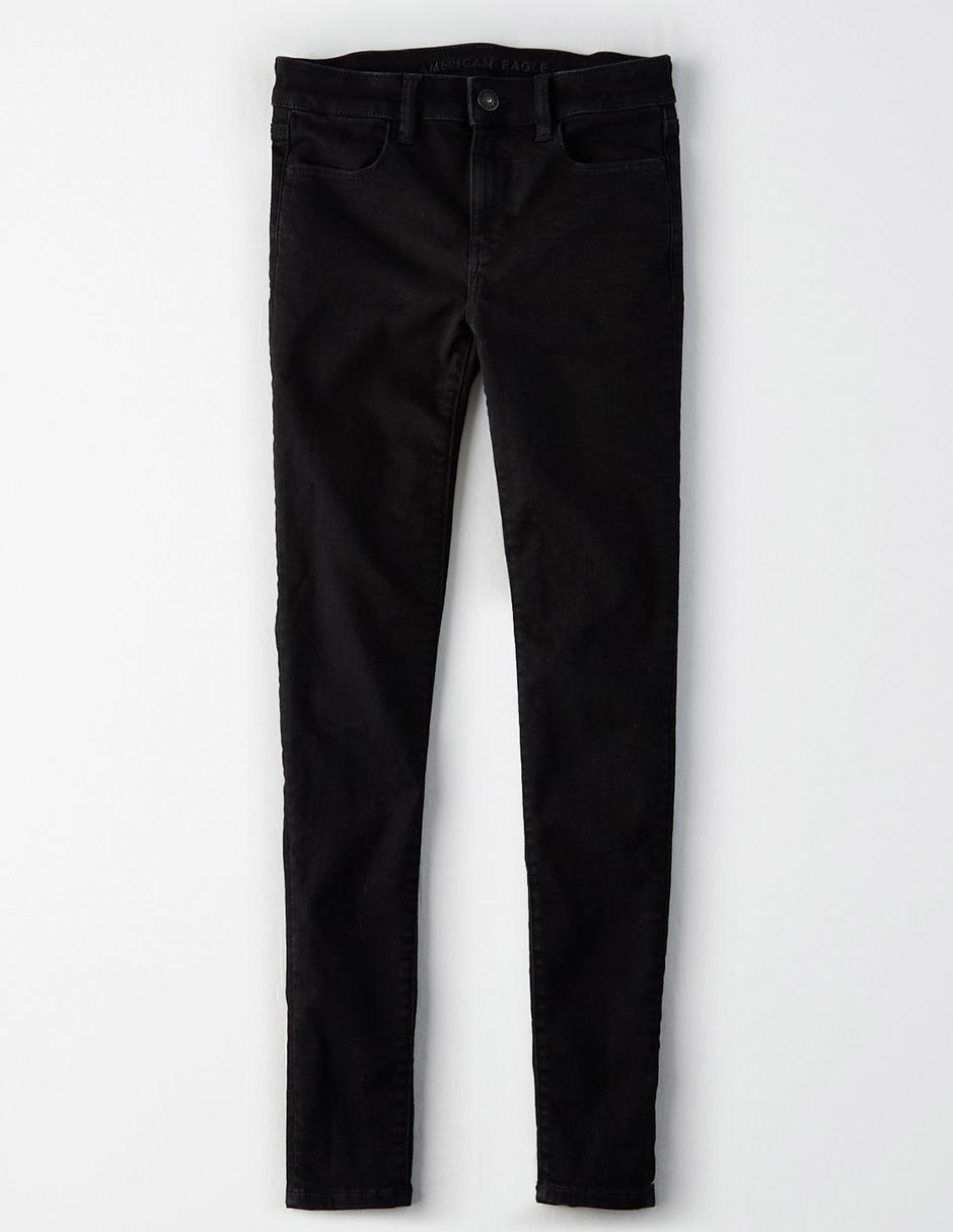 Jegging skinny lavado obscuro corte cintura para mujer 4