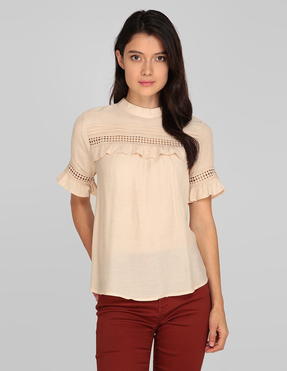 blusas beige