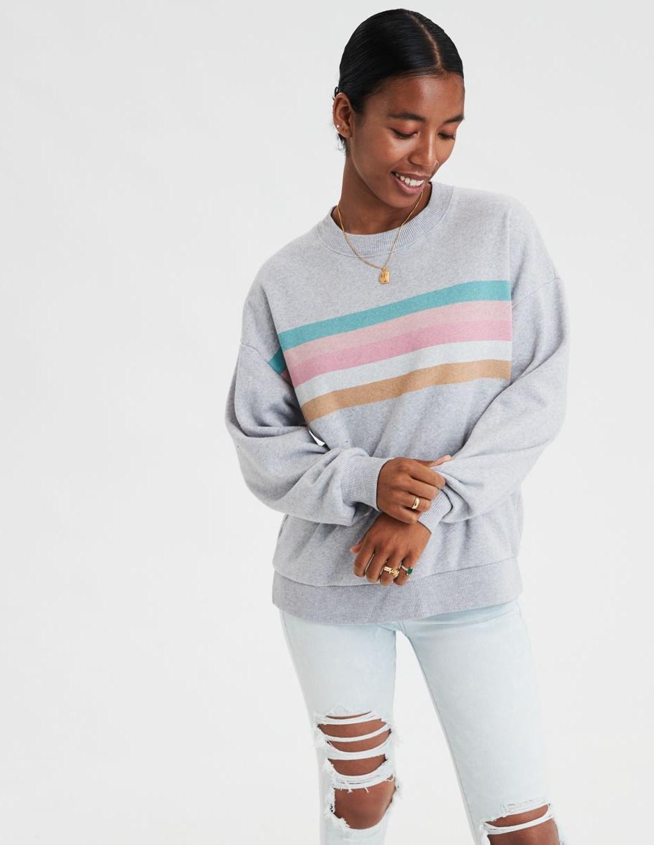 Sudadera American Eagle gris jaspeada en Liverpool