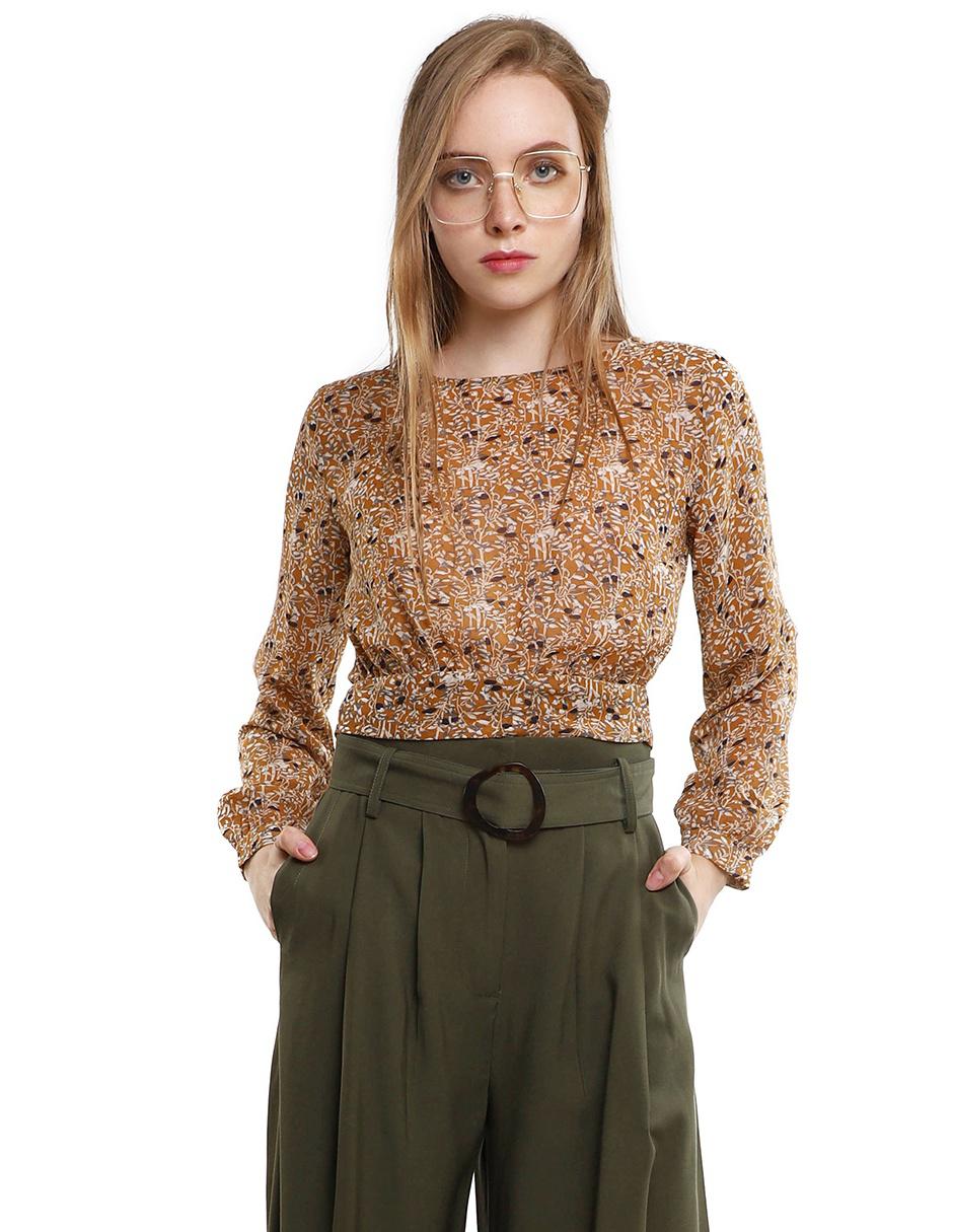 Blusa LOB mostaza con diseño gráfico en Liverpool