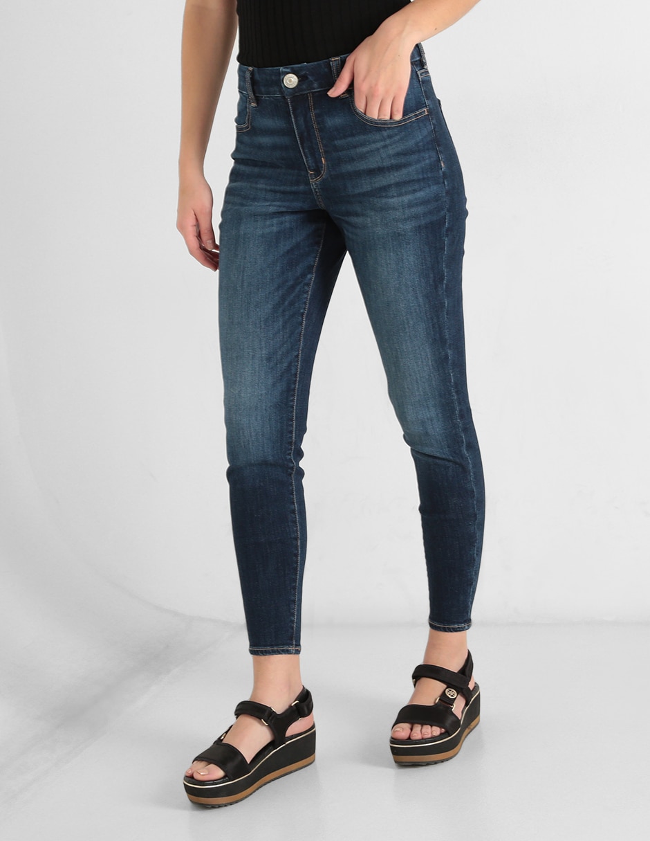 Jeans skinny corte cintura para mujer 5