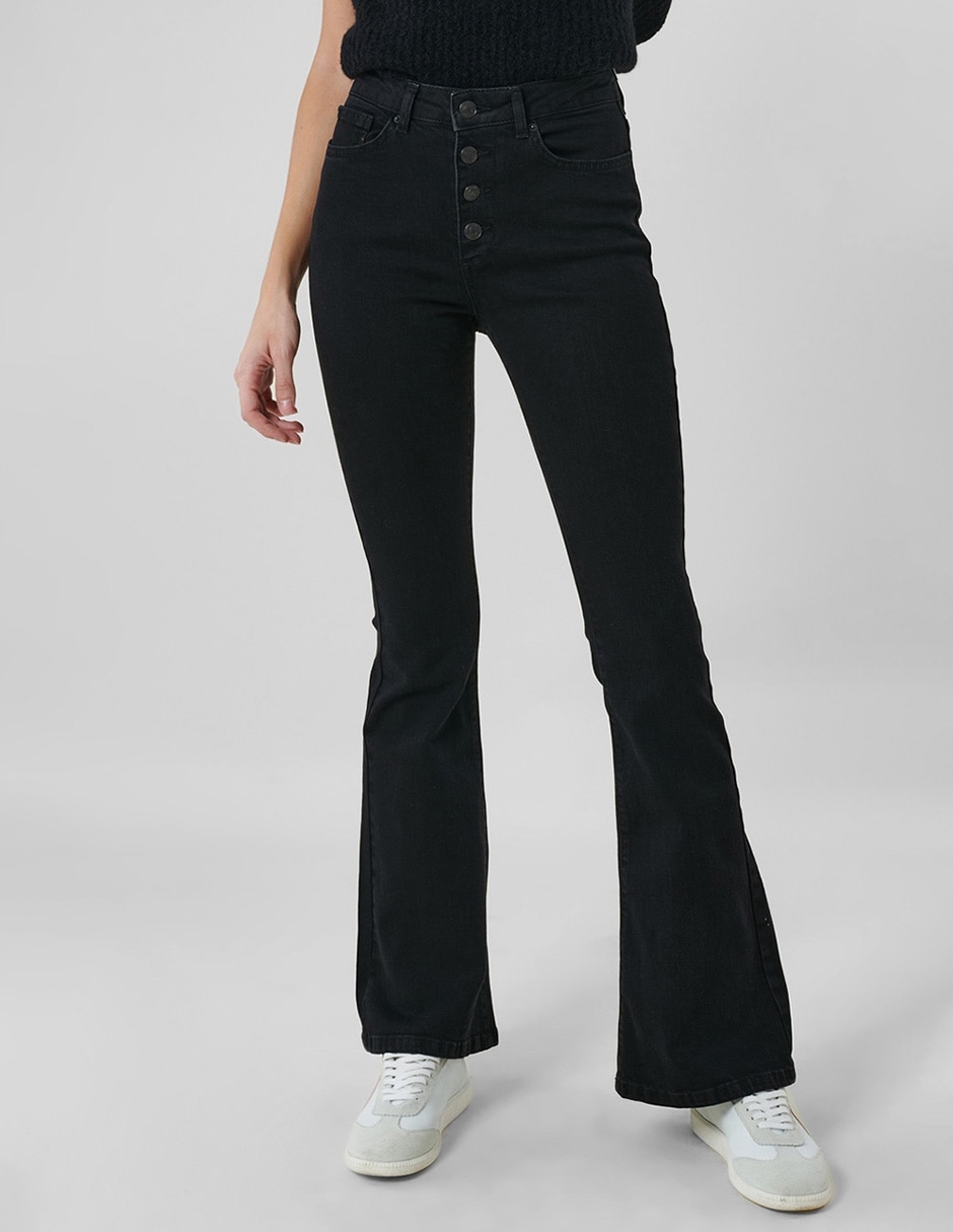 Jeans campana Brownie obscuro corte cintura alta para mujer en Liverpool